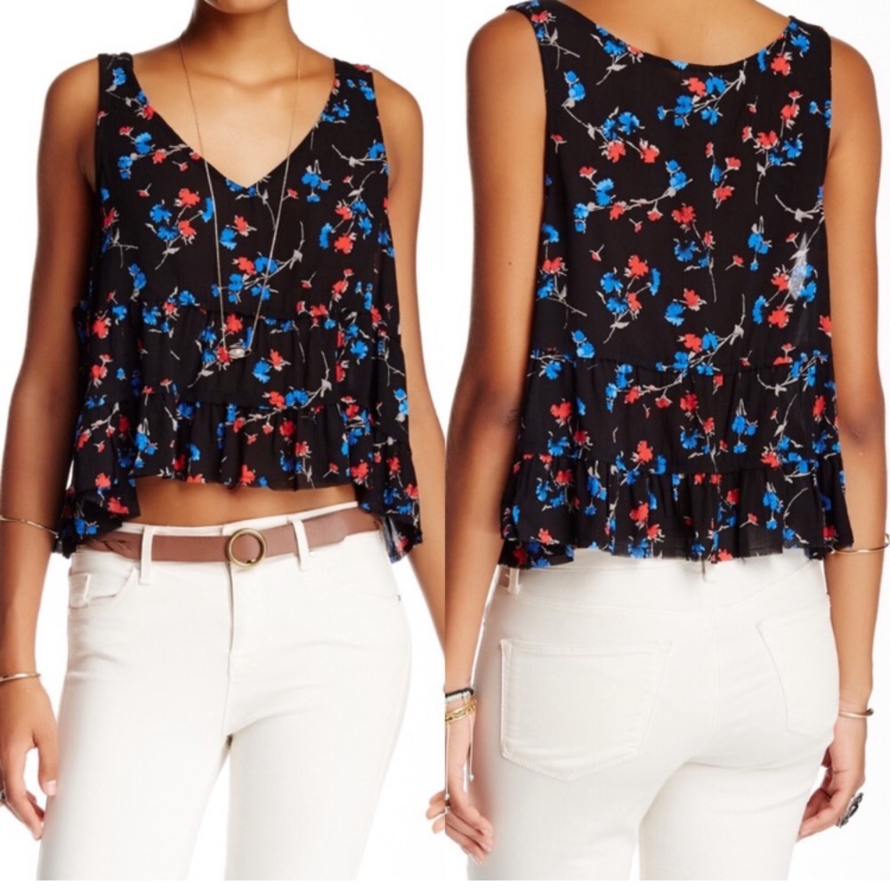 Intimately Free People Floral Chiffon Kami